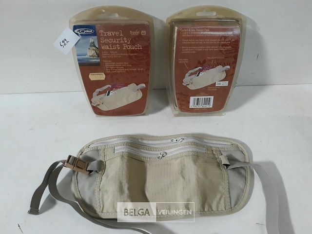 3 x heuptas met 2 vakken met rits 13x27 cm - afbeelding 1 van  3