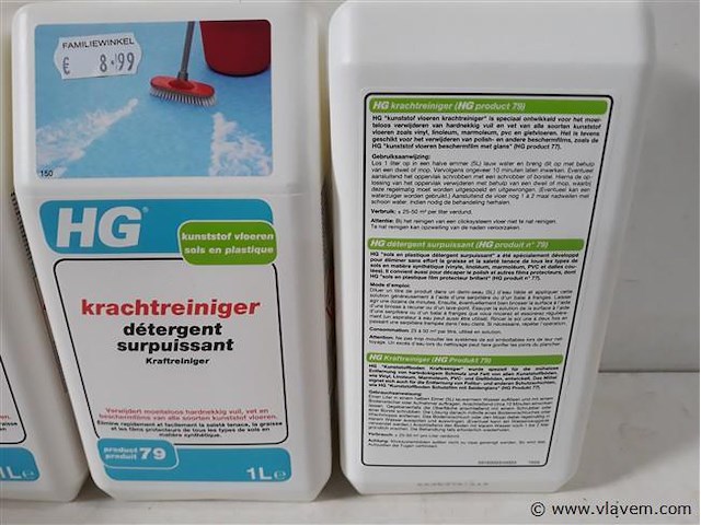 3 x hg krachtreiniger kunststof vloeren 1 l - afbeelding 2 van  2