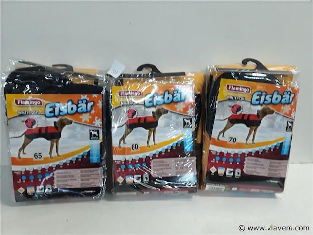 3 x hondenjas winter geel 60-65-70 - afbeelding 1 van  2