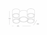 3 x hope 5.0 opbouw armaturen wit - afbeelding 3 van  9