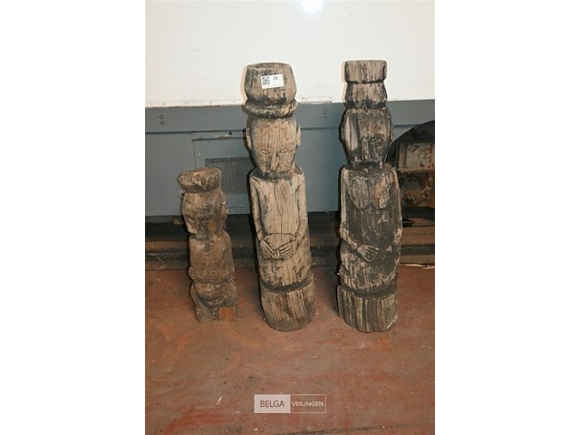 3 x houten beeld - afbeelding 1 van  4