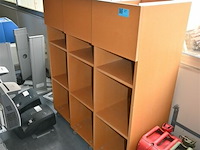 3 x houten kast op wielen