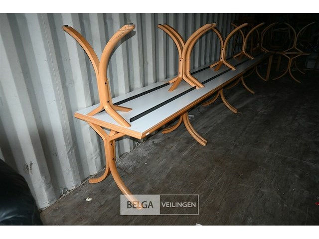 3 x houten tafel - afbeelding 4 van  6