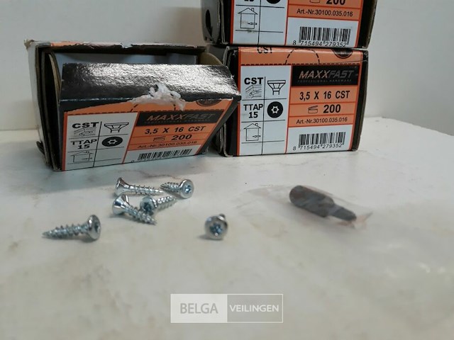 3 x houtschroeven wit verzinkt 3,5x16mm 200 stuks - afbeelding 3 van  3