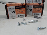 3 x houtschroeven wit verzinkt 3,5x20mm 200 stuks - afbeelding 2 van  2