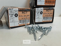 3 x houtschroeven wit verzinkt 3,5x25mm 200 stuks - afbeelding 3 van  3