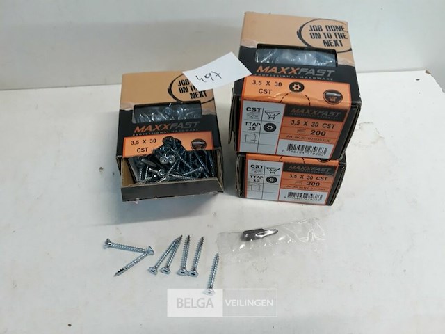 3 x houtschroeven wit verzinkt 3,5x30mm 200 stuks - afbeelding 2 van  3