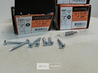 3 x houtschroeven wit verzinkt 3,5x30mm 200 stuks - afbeelding 3 van  3