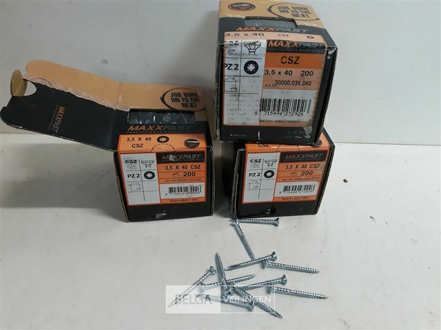 3 x houtschroeven wit verzinkt 3,5x40mm 200 stuks - afbeelding 2 van  3