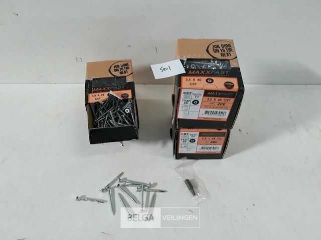 3 x houtschroeven wit verzinkt 3,5x40mm 200 stuks - afbeelding 2 van  3