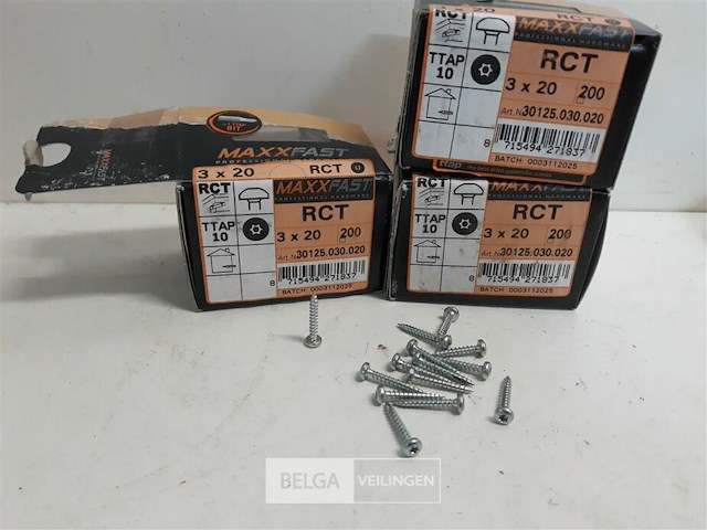 3 x houtschroeven wit verzinkt 3x20mm 200 stuks - afbeelding 2 van  3