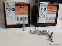 3 x houtschroeven wit verzinkt 4x35mm 200 stuks - afbeelding 2 van  2