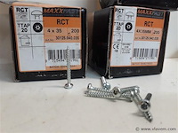 3 x houtschroeven wit verzinkt 4x35mm 200 stuks - afbeelding 2 van  2