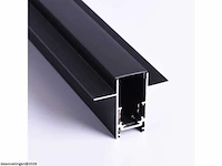 3 x inbouw magnetische rail – 20mm – 48v – 3 meter – zwart - afbeelding 3 van  6