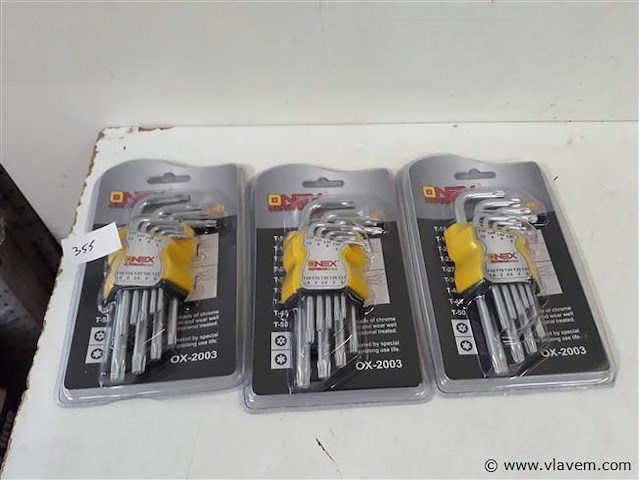 3 x inbussleutels in set torx - afbeelding 1 van  2