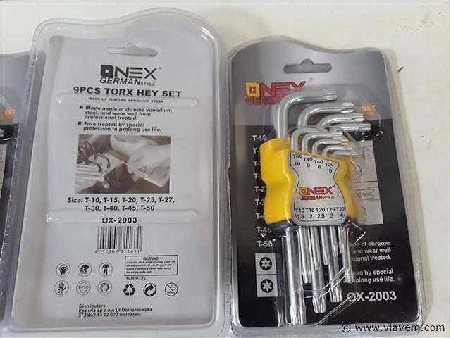3 x inbussleutels in set torx - afbeelding 2 van  2