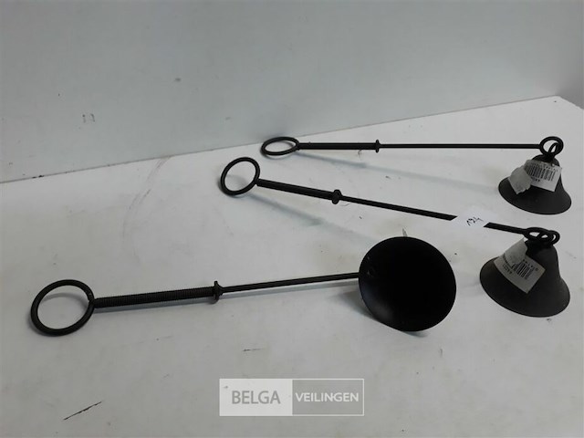 3 x kaarsendover metaal 30 cm - afbeelding 3 van  3
