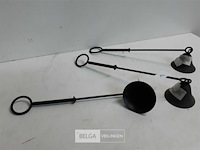 3 x kaarsendover metaal 30 cm - afbeelding 3 van  3