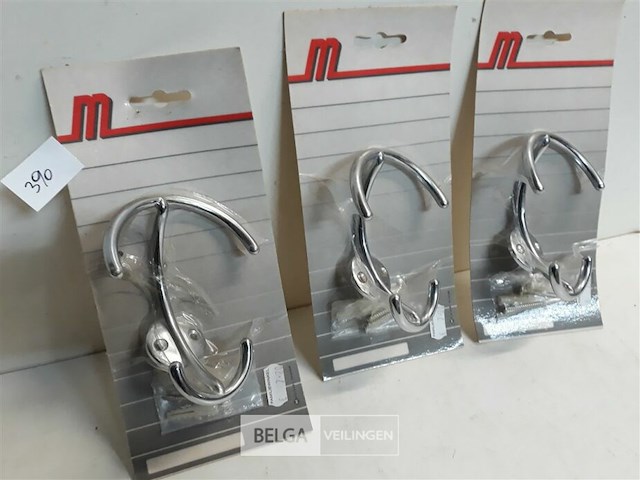 3 x kapstokhaak 110mm verchroomd - afbeelding 2 van  3