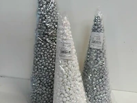3 x kegel piepschuim bollen 2 x 33 cm + 1 x 48 cm - afbeelding 3 van  3