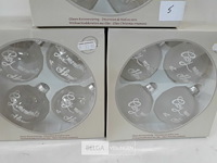3 x kerstballen glas 4 stuks transparant - afbeelding 3 van  3