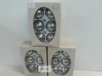 3 x kerstballen glas 6 stuks zilver