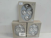 3 x kerstballen tol glas 4 stuks zilver