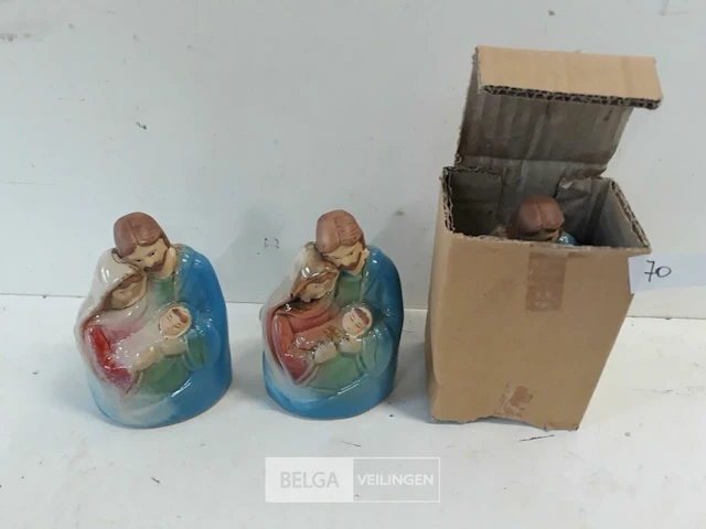 3 x kerstfiguur maria-jezus-jozef - afbeelding 1 van  3
