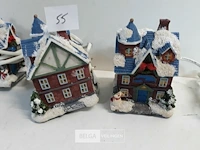 3 x kersthuisje met verlichting - afbeelding 3 van  3
