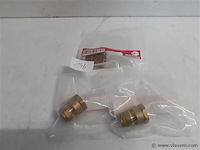 3 x knelkoppeling recht koper 12 mm ½ f - afbeelding 1 van  2