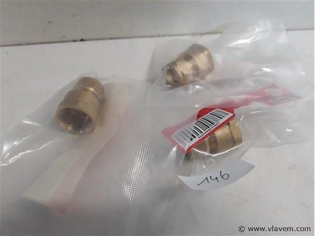 3 x knelkoppeling recht koper 12 mm ½ f - afbeelding 2 van  2