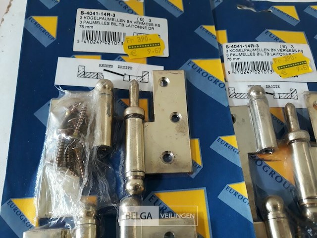 3 x kogelscharnier 3 stuks 75mm rechts - afbeelding 3 van  3