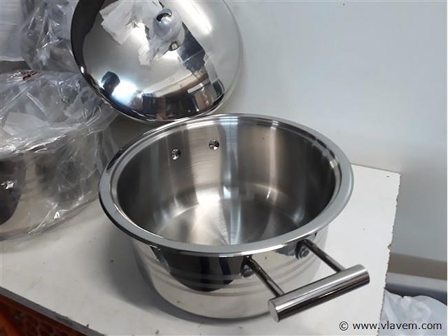 3 x kookpotten inox 18/8 22-24-26 cm - afbeelding 2 van  2