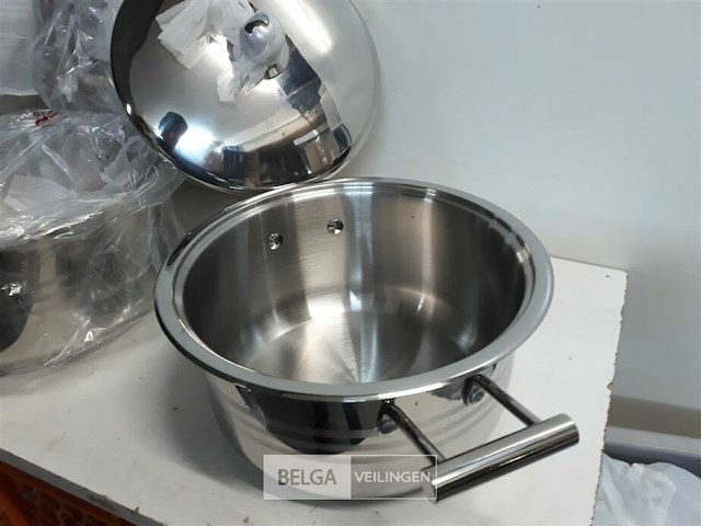 3 x kookpotten inox 18/8 22-24-26 cm - afbeelding 3 van  3
