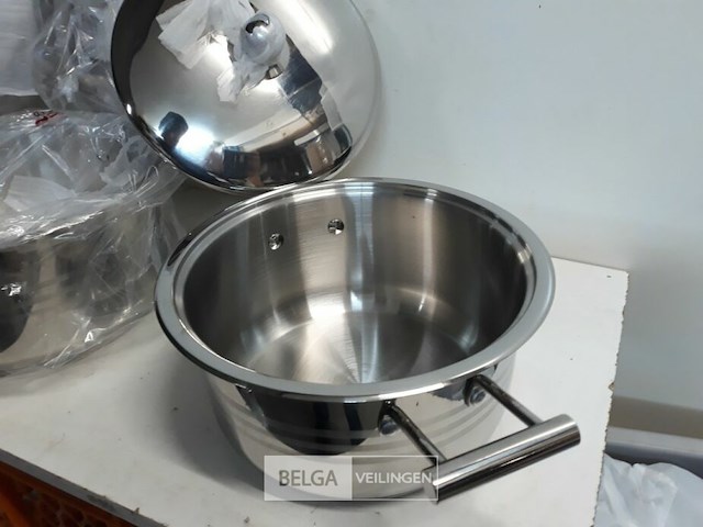 3 x kookpotten inox 18/8 22-24-26 cm - afbeelding 3 van  3