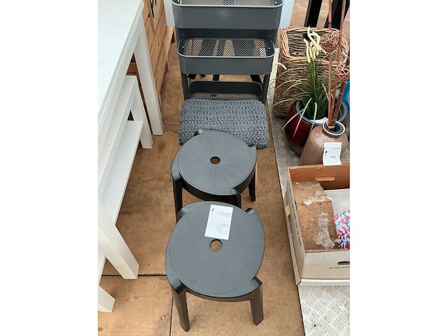 3 x krukjes + stapelrek - afbeelding 2 van  2