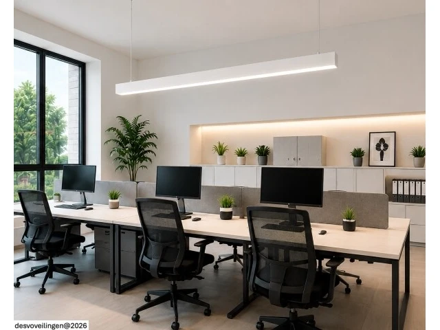 3 x led lineaire hanglamp 40w – 3cct instelbaar - wit – innova3-40 3cct - afbeelding 2 van  6
