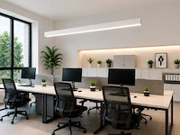 3 x led lineaire hanglamp 40w – 3cct instelbaar - wit – innova3-40 3cct - afbeelding 2 van  6