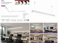 3 x led lineaire hanglamp 40w – 3cct instelbaar - wit – innova3-40 3cct - afbeelding 6 van  6