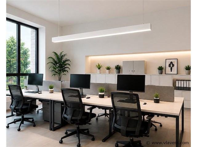 3 x led lineaire hanglamp 40w – 3cct instelbaar - wit – innova3-40 3cct - afbeelding 1 van  5