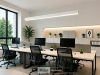 3 x led lineaire hanglamp 40w – 3cct instelbaar - wit – innova3-40 3cct - afbeelding 1 van  6