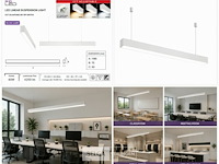 3 x led lineaire hanglamp 40w – 3cct instelbaar - wit – innova3-40 3cct - afbeelding 6 van  6