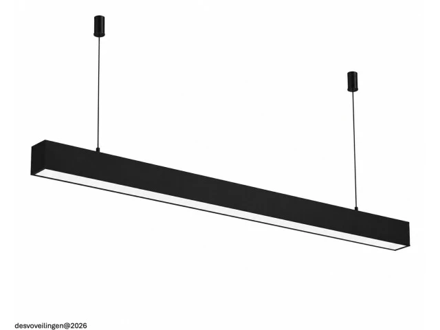 3 x led lineaire hanglamp 40w – 3cct instelbaar - zwart – innova3-40 3cct - afbeelding 3 van  6