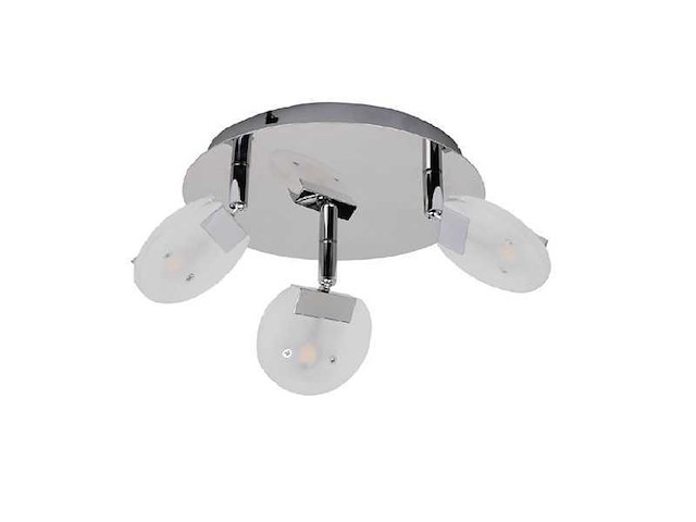 3 x led plafondlamp – 3 spots – 3 x 5w – 4000k neutraal wit – zilver – hl7160l - afbeelding 4 van  4