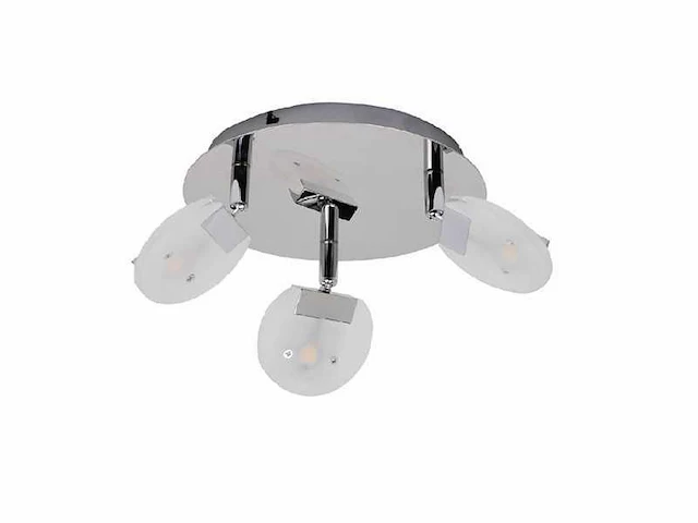 3 x led plafondlamp – 3 spots – 3 x 5w – 4000k neutraal wit – zilver – hl7160l - afbeelding 4 van  4