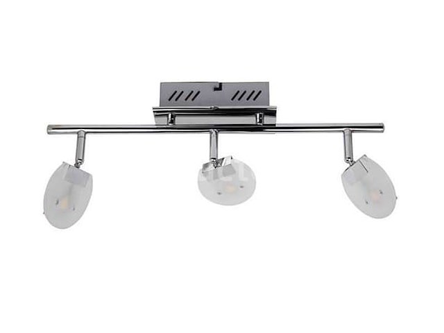 3 x led plafondlamp – 3 spots – 3 x 5w – 4000k neutraal wit – zilver – hl7163l - afbeelding 3 van  4