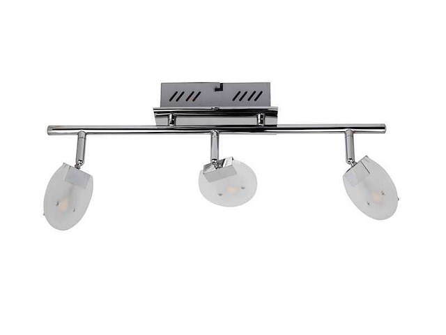 3 x led plafondlamp – 3 spots – 3 x 5w – 4000k neutraal wit – zilver – hl7163l - afbeelding 1 van  1