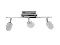 3 x led plafondlamp – 3 spots – 3 x 5w – 4000k neutraal wit – zilver – hl7163l - afbeelding 1 van  1