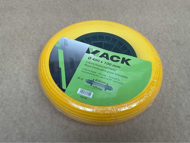 3 x lekvrij kruiwagen wiel met as - afbeelding 3 van  3