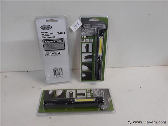 3 x looplamp zaklamp 2 in 1 - afbeelding 1 van  2